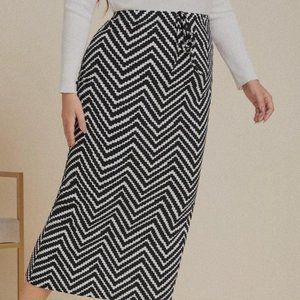 𝅺shein plus size high waist skirt